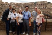 our small group on the tour of colosseum rome