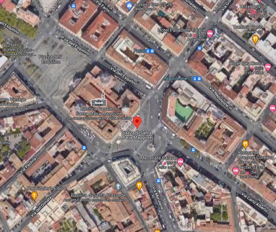 the meeting point for the 3 Vatican Basilicas Tour, Piazza di Santa Maria Maggiore
